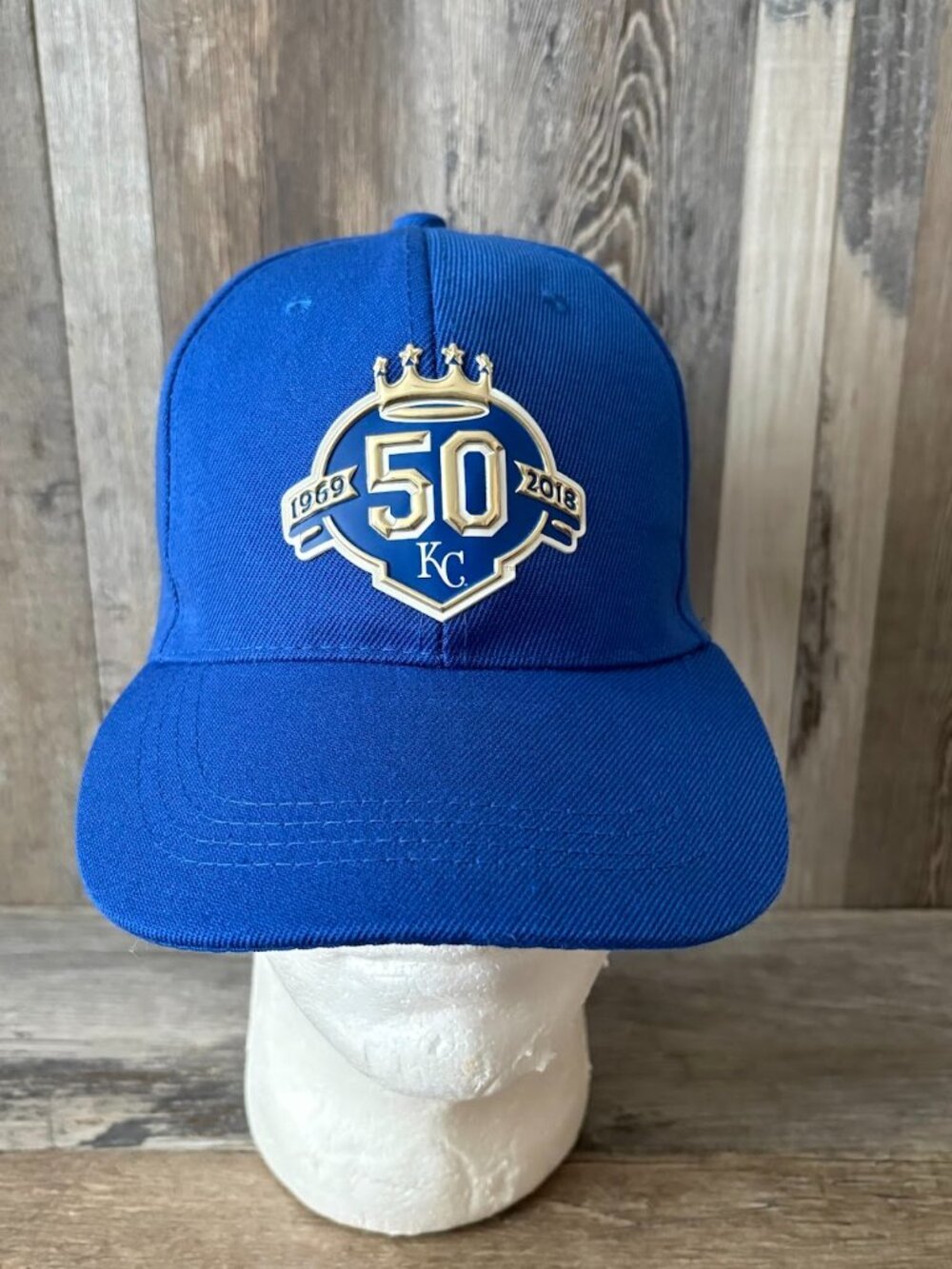 MLB Kansas City Royals Collectible 50th Anniversary Metallic patch Cap Hat